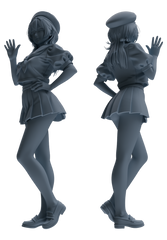 Detail view of MRY-SFW LYTR886 Fresh Japanese Girl Modern Model 3 pcs Model
