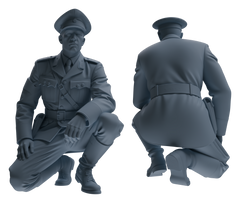 Detail view of MRY-SFW LYGR579 WWII French Army Six-Person Punishment Group Model