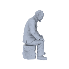 Detail view of Yao's Studio LYTR129 Retro Chinese Chess Player Miniature Set Elderly Figurines for Sand Table Scene Decoration 1set Model