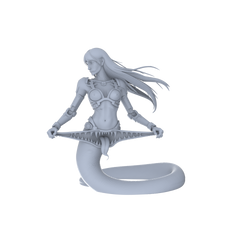 Detail view of MRY-SFW LYGR055 Biological Mutation Series, Snake Human, wargame, resin blank model, sci-fi theme, fantasy theme, miniature figure, scene character, figure, hand-painted S Scale Model