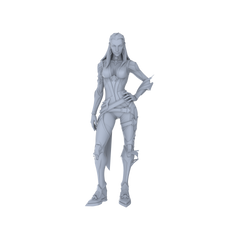 Detail view of MRY-SFW LYGR062 Shadow Squad, Standby State, Military Theme, Wargame, Resin White Model, Game Theme, Sci-Fi Theme, Miniature Soldiers, Scene Characters, Figure, Hand-Painted Model