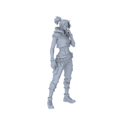 Detail view of MRY-SFW LYGR063 Shadow Squad Standby State2 Military Theme Wargame Resin White Model Game Theme Sci-Fi Theme Wargame Miniature Soldiers Scene Characters Figure Hand-Painted Model