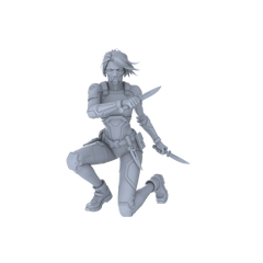 Detail view of MRY-SFW LYGR063 Shadow Squad Standby State2 Military Theme Wargame Resin White Model Game Theme Sci-Fi Theme Wargame Miniature Soldiers Scene Characters Figure Hand-Painted Model