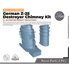 Yao's Studio LYCG329 Model Upgrade Parts German Z-25 Destroyer Chimney Kit