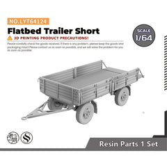 Yao's Studio LYT124 Flatbed Trailer Short Diecast toys auto parts parts