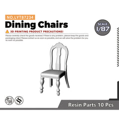 Yao's Studio LYT234 Dining Chairs HO/OO/Z/N/TT Railroad Miniature Accessory Display Props