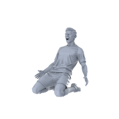 Detail view of Yao's Studio LYTR268 Unpainted Miniature Football Celebration 6-Pack for Diorama & Painting Miniatures Diorama Resin Figures Model
