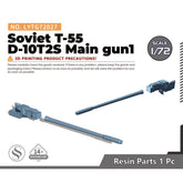 Yao's Studio LYTG027 1/35(48,72,144) Model Upgrade Parts Soviet D-10T2S Gun For T-55 Tank TYPE 1