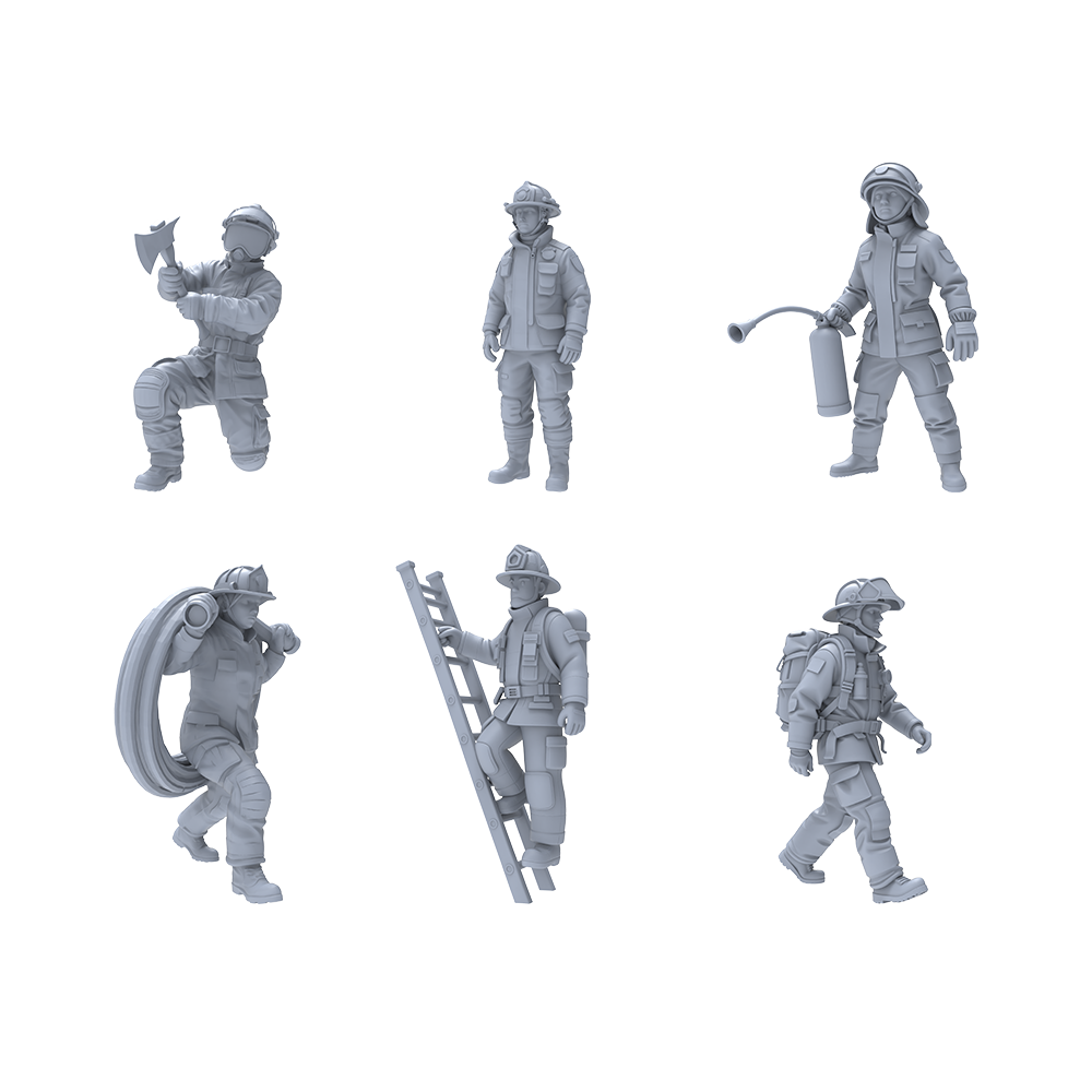 Yao's Studio LYTR036 Police Assistance Scene Resin Miniature Model 3-Piece Set - Police Officers & Child Figures Unpainted DIY Model Painting Urban Police Service Scene Decor 1set 3D Printed Resin Model Kit by SSMODEL