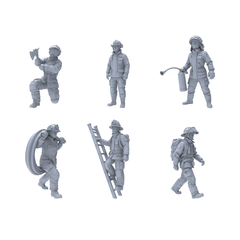 Yao's Studio LYTR036 Police Assistance Scene Resin Miniature Model 3-Piece Set - Police Officers & Child Figures Unpainted DIY Model Painting Urban Police Service Scene Decor 1set 3D Printed Resin Model Kit by SSMODEL