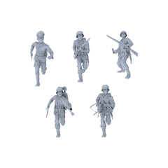Yao's Studio LYTR057 Resin miniature model of 5-person German army group heading to the battlefield, World War II miniature soldiers, military model accessories, handcrafted. 1set 3D Printed Resin Model Kit by SSMODEL