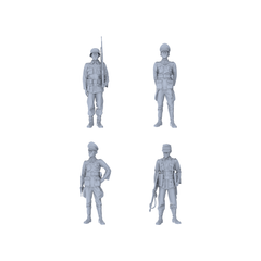 Yao's Studio LYTR058 Standing German Army Resin Miniature 4-Person Set, World War II Miniature Soldiers, Military Model Accessories, Handmade 1set 3D Printed Resin Model Kit by SSMODEL