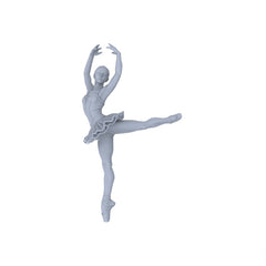 Detail view of Yao's Studio LYTR152 Ballet Dancer Resin Miniature Model 4-Figure Set, Unpainted Ballerina Figures, DIY Painting Dance Scene Decoration Miniatures Diorama Resin Figures Model