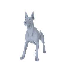 Detail view of Yao's Studio LYTR154 Doberman Pinscher Resin Miniature Model 3-Figure Set, Unpainted Pet Dog Figures, DIY Painting Scene Decoration Miniatures Diorama Resin Figures Model