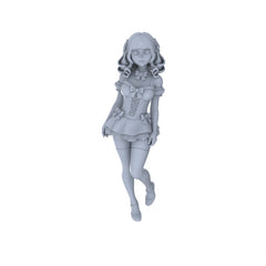 Detail view of Yao's Studio LYTR158 Maid-styled Girls Resin Miniature Model 6-Figure Set, Unpainted Anime-style Figures, DIY Painting Scene Decoration Miniatures Diorama Resin Figures Model