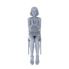Detail view of Yao's Studio LYTR159 Mahjong Scene Seated Characters Resin Miniature Model 6-Figure Set, Unpainted Chess And Card Leisure Figures, DIY Painting Scene Decoration Miniatures Diorama Resin Figures Model