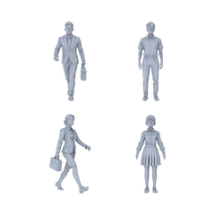 Yao's Studio LYTR255 Unpainted Miniature Commuter & Student 4-Piece Set Ideal for Diorama & Sand Table Customization
Miniatures Diorama Resin Figures 3D Printed Resin Model Kit by SSMODEL