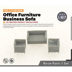 Yao's Studio LYTS008 Miniature Factory Building Military Car Railroad Track Accessory Props Diorama Scenery Office Furniture Business Sofa