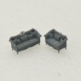 Yao's Studio LYTS011 Miniature Factory Building Military Car Railroad Track Accessory Props Diorama Scenery European Magnificent Style Living Room Sofa Classic French Furniture