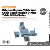 Yao's Studio LYTS028 Miniature Dock factory building Shipyard Display Tower Crane Kitchen Square Table And Chair Combination Dining Table With Chairs