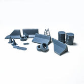 Yao's Studio LYTS043 Railway Scenery Gas Station Junk Stuff Set