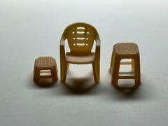 Plastic stools in sets of 3 LSSNO108 1/35/48/64/72/87/100/144