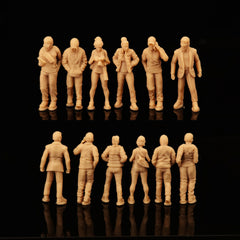 Miniature model, modern undercover, urban secret front, 6-person group, small soldier, white model LSSNO232 1/35/48/64/72/87/100/144