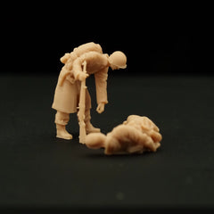 Group of 4 wounded American soldiers from World War II. Available in various scales. LSSNO117 1/35/48/64/72/87/100/144