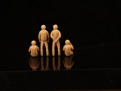 Modern LA100 Panda Helmet 4-Person Miniature Soldier Figure White Model LSSNO229 1/35/48/64/72/87/100/144