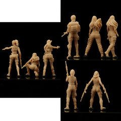 Modern Civilian Female Special Agent 8-Person Team LSSNO137 1/35/48/64/72/87/100/144