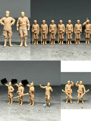 Group of 15 Italian soldiers from World War II. Can be customized with various proportions for communication purposes.LSSNo49 1/35/48/64/72/87/100/144