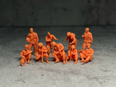World War II, US. 101st Airborne Corps, small-scale figure, 9 people. LSSNo12 1/35/48/64/72/87/100/144