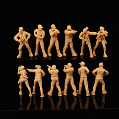 Miniature model of a modern undercover agent street gunfight 6-man soldier white model LSSNO231 1/35/48/64/72/87/100/144