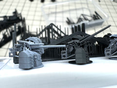 SSMODEL R350016 1/350Ratio 127mm gun late stage split three angle adjustments