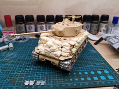 SSMODEL SX35019 Sherman M4 A3E8 Tank Environmentally friendly zinc alloy metal tracks with brass pins 1/35