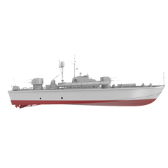 RHWS031S-A Military Model Kit Full Hull Soviet Project 183 Motor Torpedo Boat