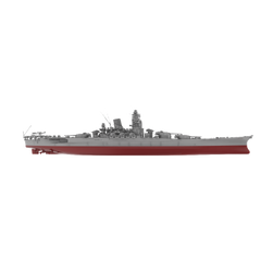 RHWS033S Military Model Kit Full Hull IJN Yamato Class Battleship