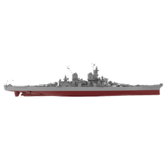 RHWS040S Military Model Kit Full HullUSS Missouri Battleship