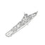 RHWS055 Military Model USSR Soviet Union Project 1134 Berkut Kresta I Class Water Line
