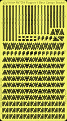 Rainbow RB7093 1/700Detail Up Flagpole & Deck Canopy Bracket