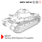SSMODEL SS127 Military Model Germany SPAA Flakpanzer IV Kugelblitz