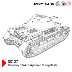 SSMODEL SS127 Military Model Germany SPAA Flakpanzer IV Kugelblitz