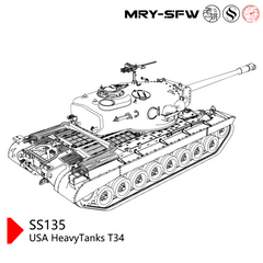 SSMODEL SS135 Military Model USA HeavyTanks T34