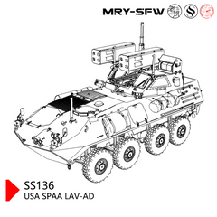 SSMODEL SS136 Military Model USA SPAA LAV-AD 3D Printed Resin Model Kit by SSMODEL