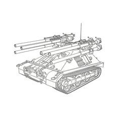 SS140 Military Model US Multiple 106mm Self-propelled Rifle M50