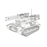 SS140 Military Model US Multiple 106mm Self-propelled Rifle M50 3D Printed Resin Model Kit by SSMODEL