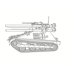 SS140 Military Model US Multiple 106mm Self-propelled Rifle M50