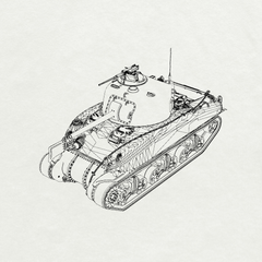 MRY-SFW SS142 US Army Sherman M4A1 Medium Tank 3D Printed Resin Model Kit by SSMODEL