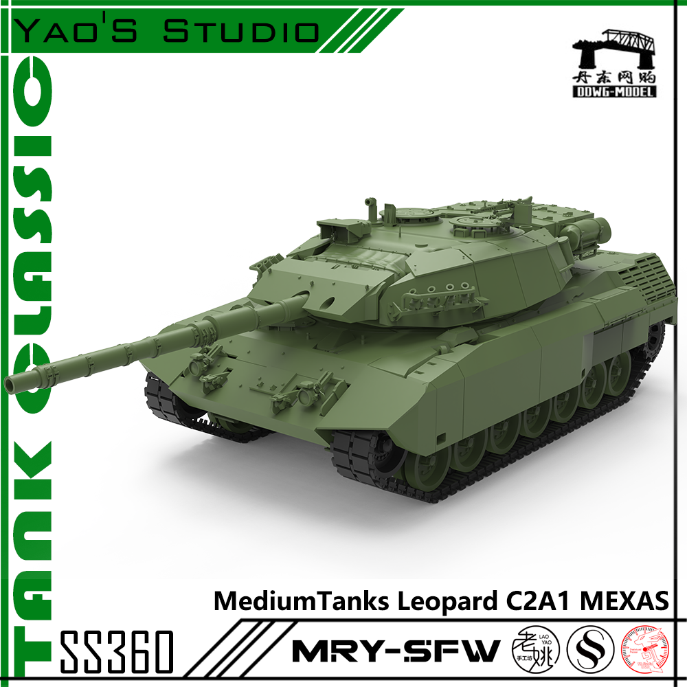 SSMODEL 360 Military Model Kit Canada Leopard C2A1 MEXAS Medium Tank 3D Printed Resin Model Kit by SSMODEL