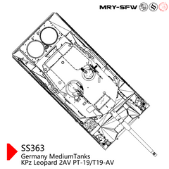 SSMODEL 363 Military Model Kit Germany Medium Tank KPz Leopard 2AV PT-19/T19-AV